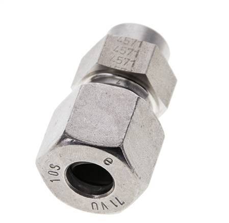 10S & 15mm Stainless Steel Straight Cutting Fitting with Welding End 600 bar ISO 8434-1