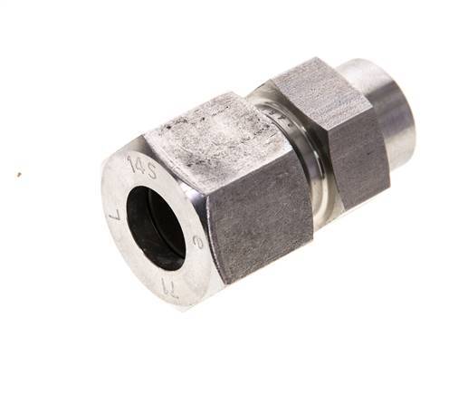 14S & 19mm Stainless Steel Straight Cutting Fitting with Welding End 600 bar ISO 8434-1