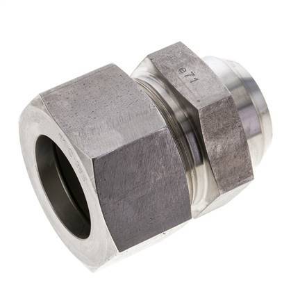 38S & 44mm Stainless Steel Straight Cutting Fitting with Welding End 315 bar ISO 8434-1