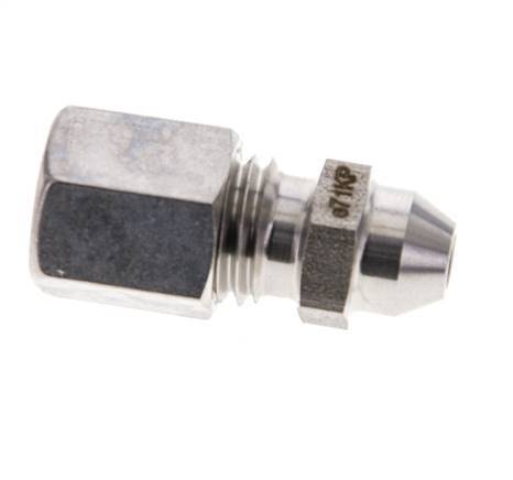 6L & 10mm Stainless Steel Straight Compression Fitting with Welding End 315 bar ISO 8434-1