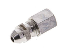 6L & 10mm Stainless Steel Straight Compression Fitting with Welding End 315 bar ISO 8434-1