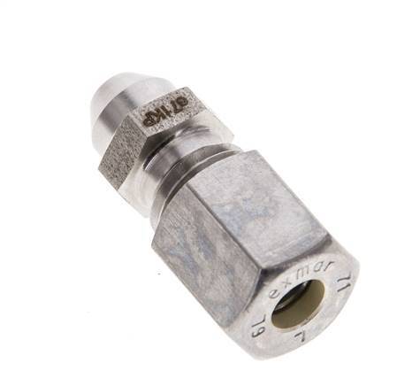 6L & 10mm Stainless Steel Straight Compression Fitting with Welding End 315 bar ISO 8434-1