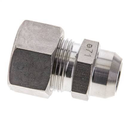 15L & 19mm Stainless Steel Straight Compression Fitting with Welding End 315 bar ISO 8434-1