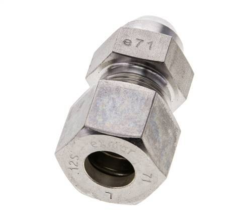 12S & 17mm Stainless Steel Straight Compression Fitting with Welding End 400 bar ISO 8434-1