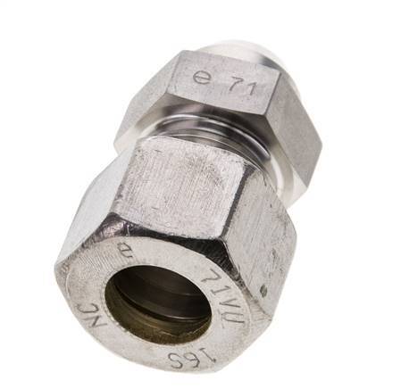 16S & 21mm Stainless Steel Straight Compression Fitting with Welding End 400 bar ISO 8434-1