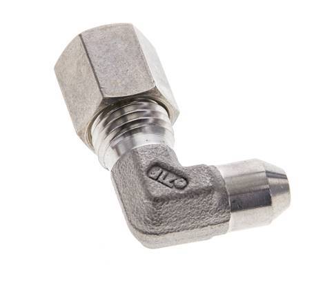 6L & 10mm Stainless Steel Elbow Compression Fitting with Welding End 315 bar ISO 8434-1