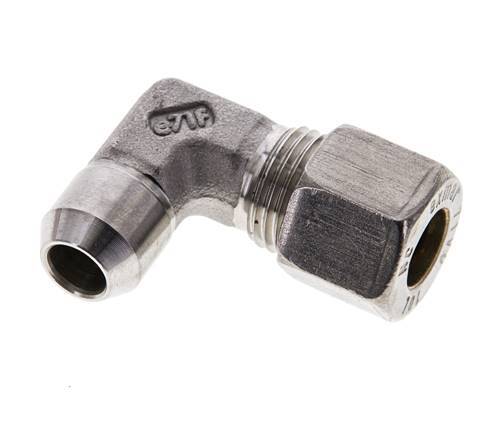10L & 14mm Stainless Steel Elbow Compression Fitting with Welding End 315 bar ISO 8434-1