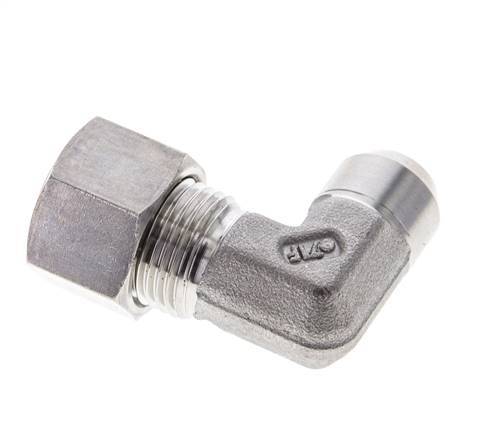 12L & 16mm Stainless Steel Elbow Compression Fitting with Welding End 315 bar ISO 8434-1