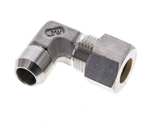 12L & 16mm Stainless Steel Elbow Compression Fitting with Welding End 315 bar ISO 8434-1