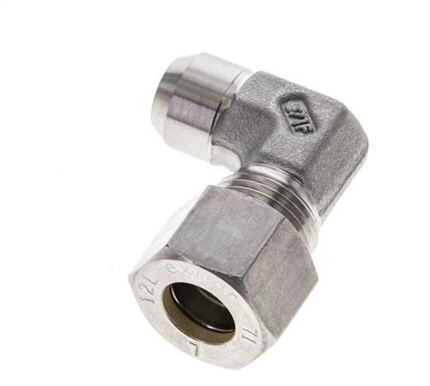 12L & 16mm Stainless Steel Elbow Compression Fitting with Welding End 315 bar ISO 8434-1