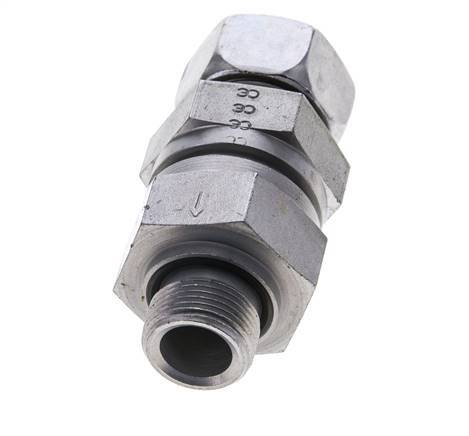 Hydraulic Check Valve Cutting Ring 18L (M26x1.5) & M22x1.5 Male Steel 1-160bar (15-2320)psi Tube-Thread ISO 8434-1