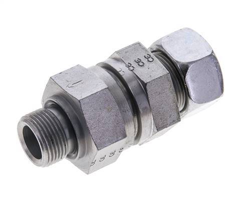 Hydraulic Check Valve Cutting Ring 18L (M26x1.5) & M22x1.5 Male Steel 1-160bar (15-2320)psi Tube-Thread ISO 8434-1