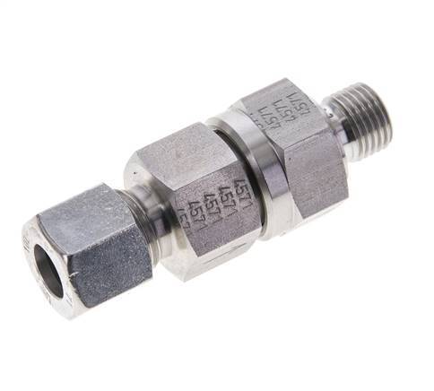 Hydraulic Check Valve Cutting Ring 10L (M16x1.5) & G1/4'' Male Stainless Steel 0.2-250bar (3-3625)psi Tube-Thread ISO 8434-1