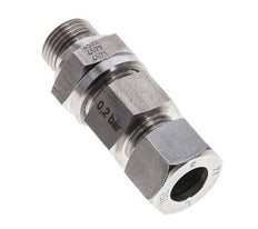 Hydraulic Check Valve Cutting Ring 15L (M22x1.5) & G1/2'' Male Stainless Steel 0.2-250bar (3-3625)psi Tube-Thread ISO 8434-1