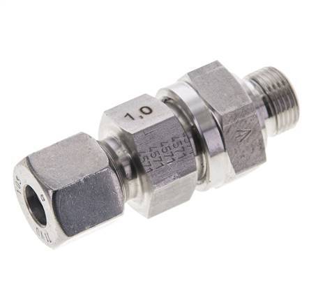 Hydraulic Check Valve Cutting Ring 10S (M18x1.5) & G3/8'' Male Stainless Steel 1-400bar (15-5800)psi Tube-Thread ISO 8434-1