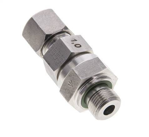 Hydraulic Check Valve Cutting Ring 10S (M18x1.5) & G3/8'' Male Stainless Steel 1-400bar (15-5800)psi Tube-Thread ISO 8434-1