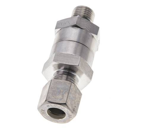 Hydraulic Check Valve Compression Ring 10L (M16x1.5) & G1/4'' Male Stainless Steel 1-250bar (15-3625)psi Tube-Thread ISO 8434-1