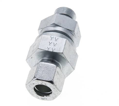 Hydraulic Check Valve Cutting Ring 12L (M18x1.5) & G3/8'' Male Steel 1-250bar (15-3625)psi Thread-Tube ISO 8434-1