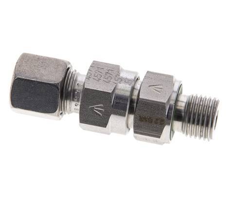 Hydraulic Check Valve Cutting Ring 8L (M14x1.5) & G1/4'' Male Stainless Steel 0.2-250bar (3-3625)psi Thread-Tube ISO 8434-1
