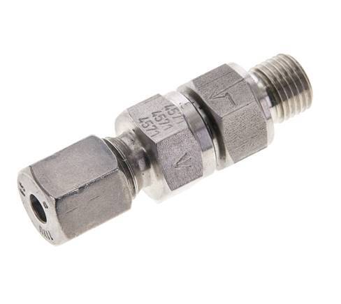 Hydraulic Check Valve Cutting Ring 6S (M14x1.5) & G1/4'' Male Stainless Steel 1-400bar (15-5800)psi Thread-Tube ISO 8434-1