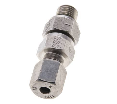 Hydraulic Check Valve Cutting Ring 6S (M14x1.5) & G1/4'' Male Stainless Steel 1-400bar (15-5800)psi Thread-Tube ISO 8434-1