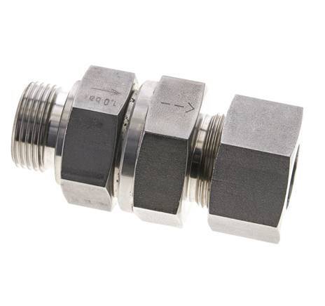 Hydraulic Check Valve Cutting Ring 25S (M36x2) & G1'' Male Stainless Steel 1-250bar (15-3625)psi Thread-Tube ISO 8434-1