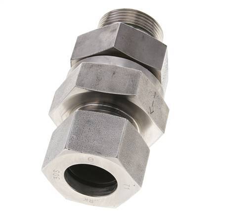 Hydraulic Check Valve Cutting Ring 30S (M42x2) & G1-1/4'' Male Stainless Steel 1-250bar (15-3625)psi Thread-Tube ISO 8434-1