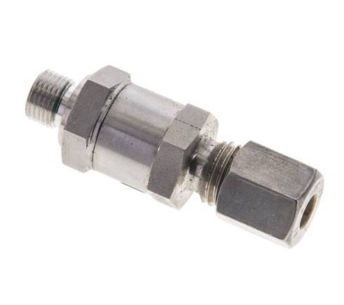 Hydraulic Check Valve Compression Ring 6L (M12x1.5) & G1/8'' Male Stainless Steel 1-250bar (15-3625)psi Thread-Tube ISO 8434-1