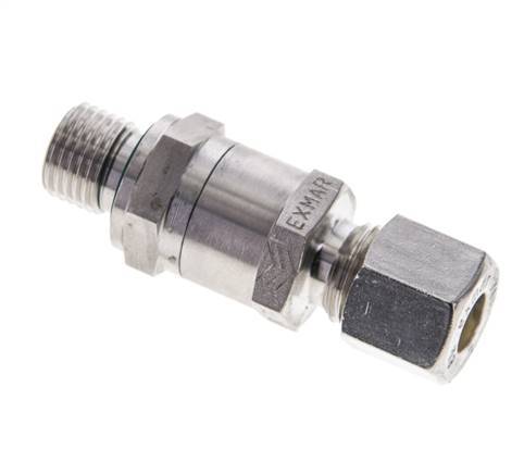 Hydraulic Check Valve Compression Ring 8L (M14x1.5) & G1/4'' Male Stainless Steel 1-250bar (15-3625)psi Thread-Tube ISO 8434-1