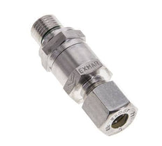 Hydraulic Check Valve Compression Ring 8L (M14x1.5) & G1/4'' Male Stainless Steel 1-250bar (15-3625)psi Thread-Tube ISO 8434-1