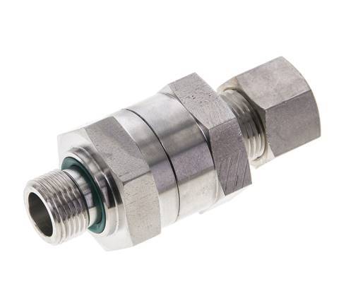 Hydraulic Check Valve Compression Ring 12L (M18x1.5) & G3/8'' Male Stainless Steel 1-250bar (15-3625)psi Thread-Tube ISO 8434-1