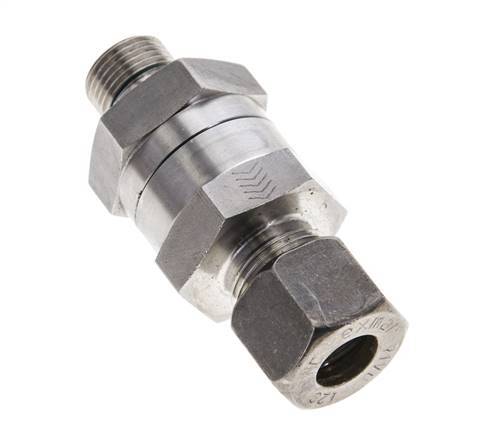 Hydraulic Check Valve Compression Ring 12S (M20x1.5) & G3/8'' Male Stainless Steel 1-400bar (15-5800)psi Thread-Tube ISO 8434-1