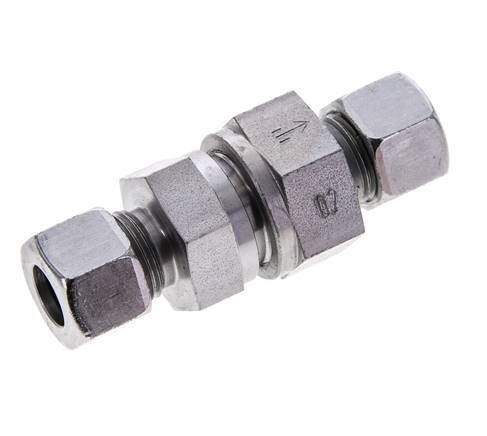 Clapet anti-retour hydraulique à bague coupante 12L (M18x1.5) Acier 0.2-250bar (3-3625)psi ISO 8434-1