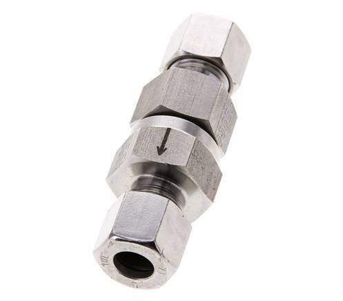 Clapet anti-retour hydraulique à bague coupante 10L (M16x1.5) Acier inoxydable 1-250bar (15-3625)psi ISO 8434-1