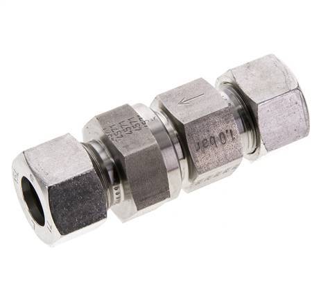 Clapet anti-retour hydraulique à bague coupante 15L (M22x1.5) Acier inoxydable 1-250bar (15-3625)psi ISO 8434-1