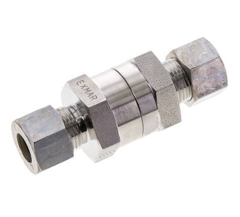 Hydraulic Check Valve Compression Ring 12L (M18x1.5) Stainless Steel 1-250bar (15-3625)psi ISO 8434-1