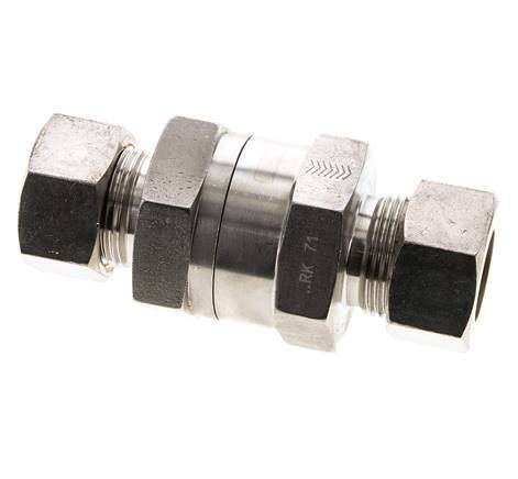 Clapet anti-retour hydraulique à bague de compression 22L (M30x2) en acier inoxydable 1-160bar (15-2320)psi ISO 8434-1
