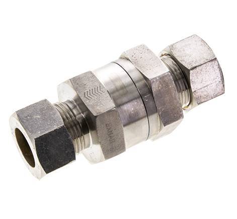 Clapet anti-retour hydraulique à bague de compression 22L (M30x2) en acier inoxydable 1-160bar (15-2320)psi ISO 8434-1