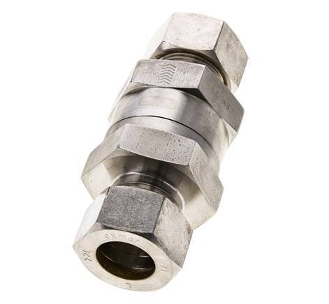 Clapet anti-retour hydraulique à bague de compression 22L (M30x2) en acier inoxydable 1-160bar (15-2320)psi ISO 8434-1