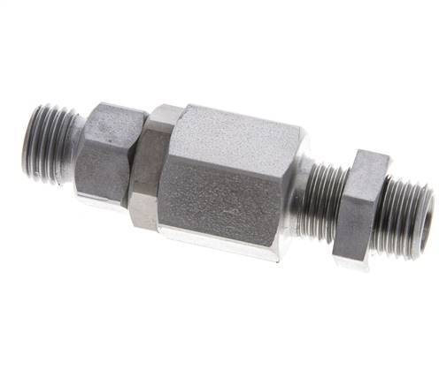 8L Zink plated Steel Ball-Guided Swivel Joint Cutting Fitting Bulkhead 315 bar NBR ISO 8434-1