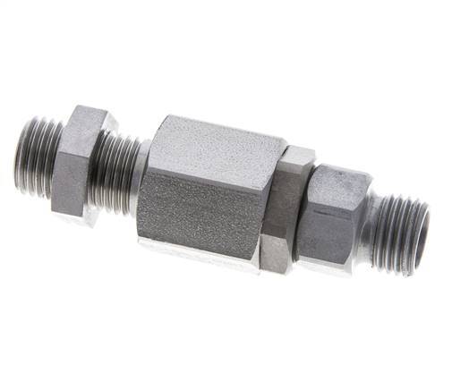 8L Acier zingué Joint tournant à bille Raccord coupant Cloison 315 bar NBR ISO 8434-1