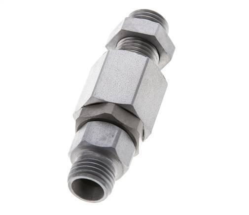 8L Acier zingué Joint tournant à bille Raccord coupant Cloison 315 bar NBR ISO 8434-1