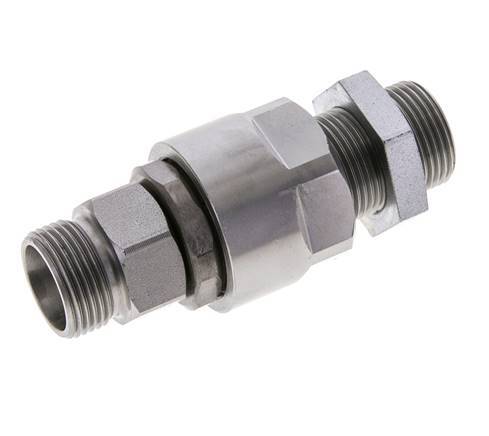 15L Acier zingué Joint tournant à bille Raccord de coupe Bulkhead 315 bar NBR ISO 8434-1