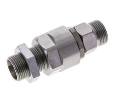 15L Acier zingué Joint tournant à bille Raccord de coupe Bulkhead 315 bar NBR ISO 8434-1