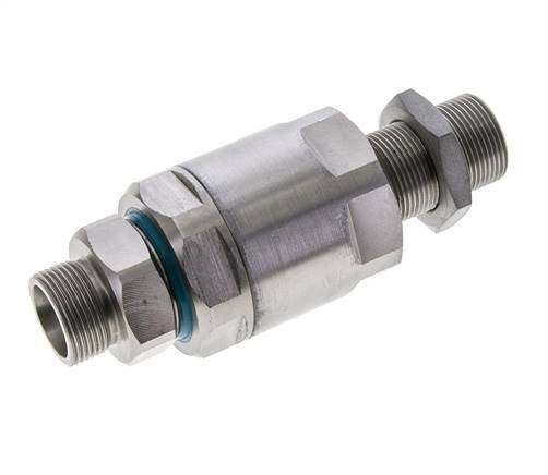 18L Acier zingué Joint tournant à bille Raccord de coupe Bulkhead 315 bar NBR ISO 8434-1