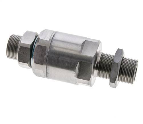 18L Acier zingué Joint tournant à bille Raccord de coupe Bulkhead 315 bar NBR ISO 8434-1
