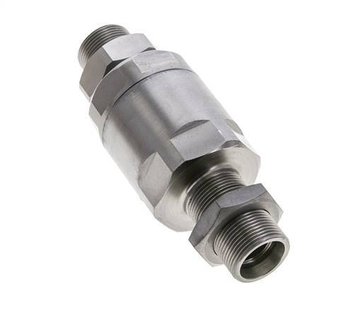 18L Acier zingué Joint tournant à bille Raccord de coupe Bulkhead 315 bar NBR ISO 8434-1