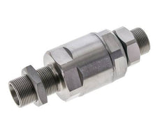 18L Acier zingué Joint tournant à bille Raccord de coupe Bulkhead 315 bar NBR ISO 8434-1