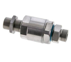 18L Acier zingué Joint tournant à bille Raccord de coupe Bulkhead 315 bar NBR ISO 8434-1