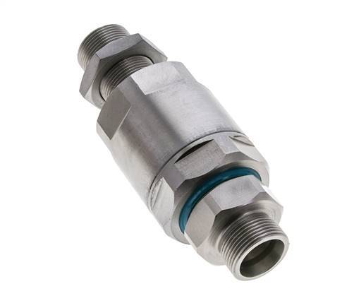 18L Acier zingué Joint tournant à bille Raccord de coupe Bulkhead 315 bar NBR ISO 8434-1